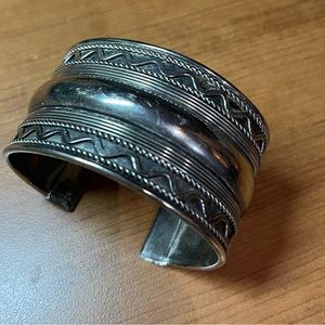 Silver plated cuff bracelet